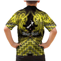 Personalised Aotearoa Matariki Family Matching Mermaid Dress and Hawaiian Shirt Yellow Fern Maori Poutama LT01 - Polynesian Pride