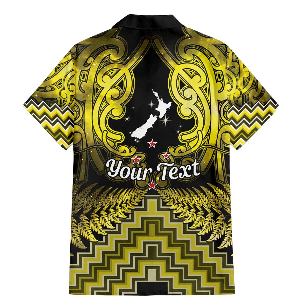 Personalised Aotearoa Matariki Family Matching Mermaid Dress and Hawaiian Shirt Yellow Fern Maori Poutama LT01 - Polynesian Pride