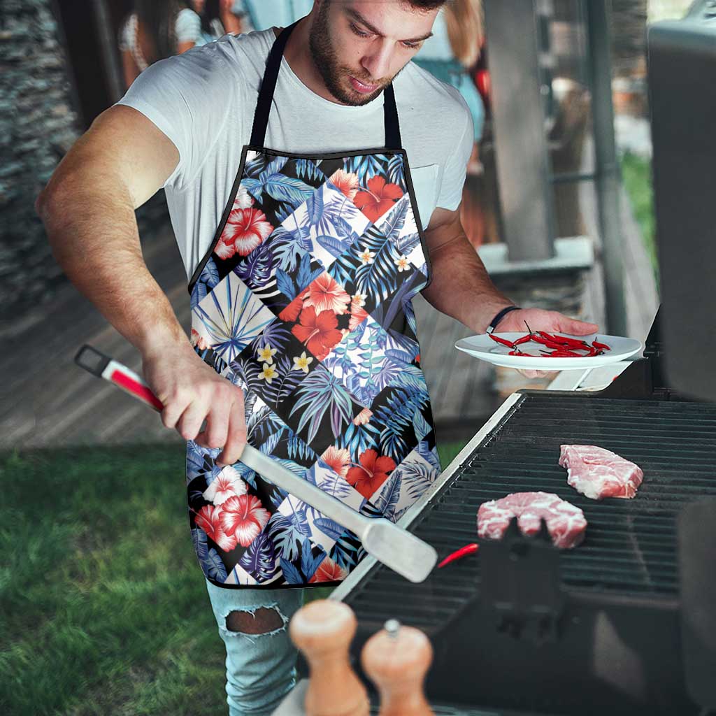 Hawaii Tropicana Blue Pattern Apron - Polynesian Pride