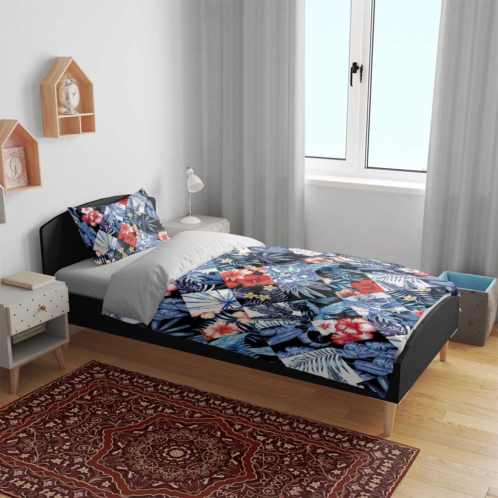 Hawaii Tropicana Blue Pattern Bedding Set - Polynesian Pride
