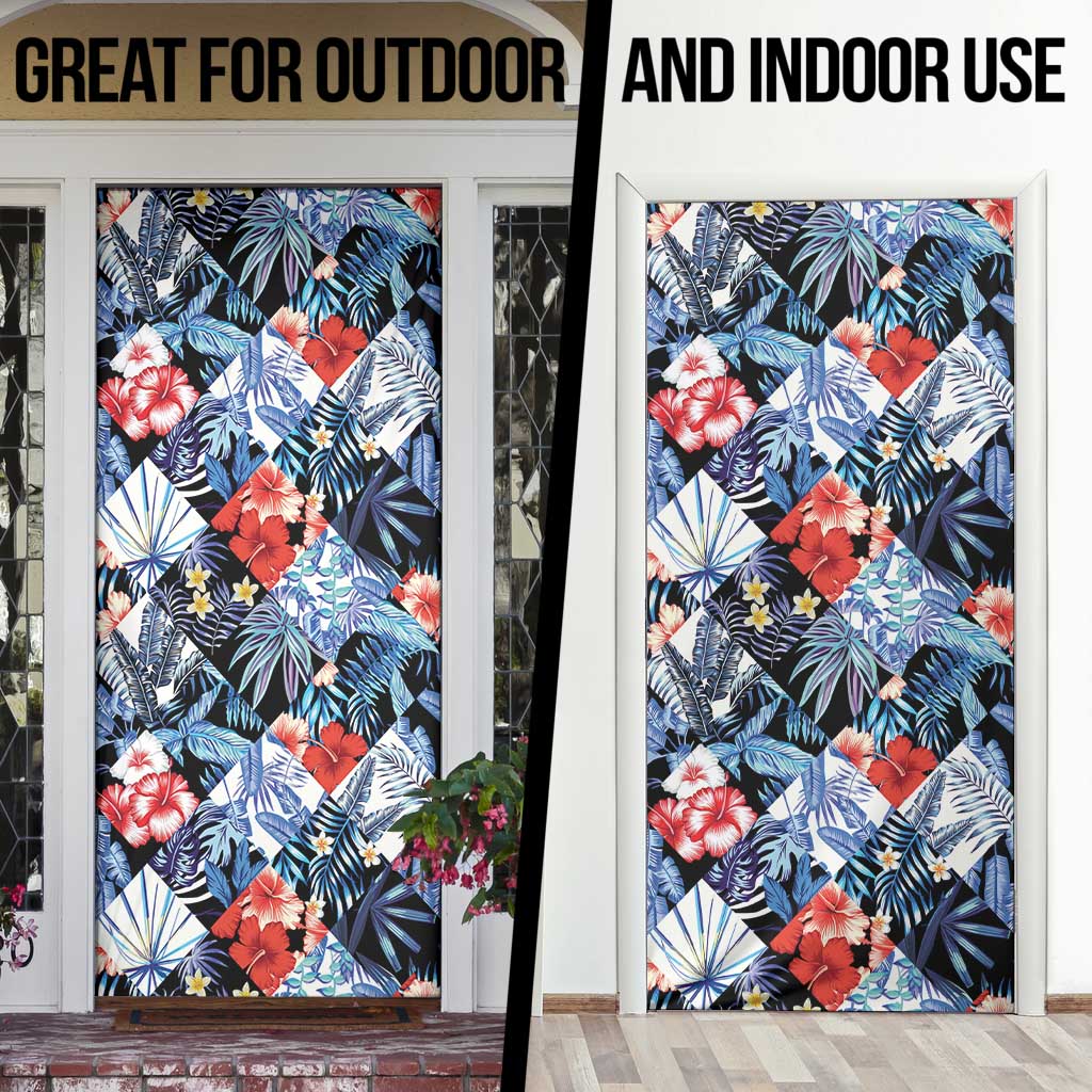 Hawaii Tropicana Blue Pattern Door Cover - Polynesian Pride
