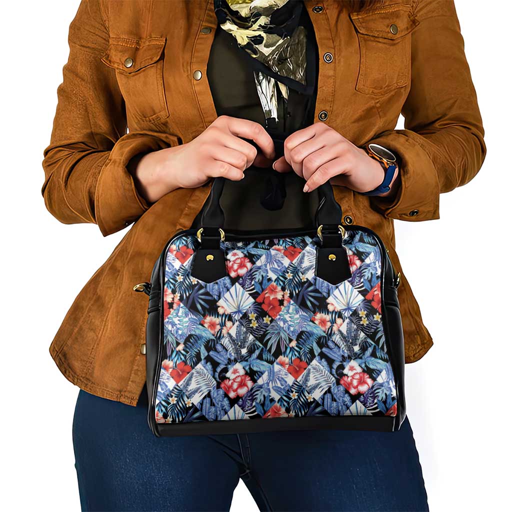 Hawaii Tropicana Blue Pattern Shoulder Handbag - Polynesian Pride
