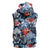 Hawaii Tropicana Blue Pattern Sleeveless Zip Hoodie - Polynesian Pride