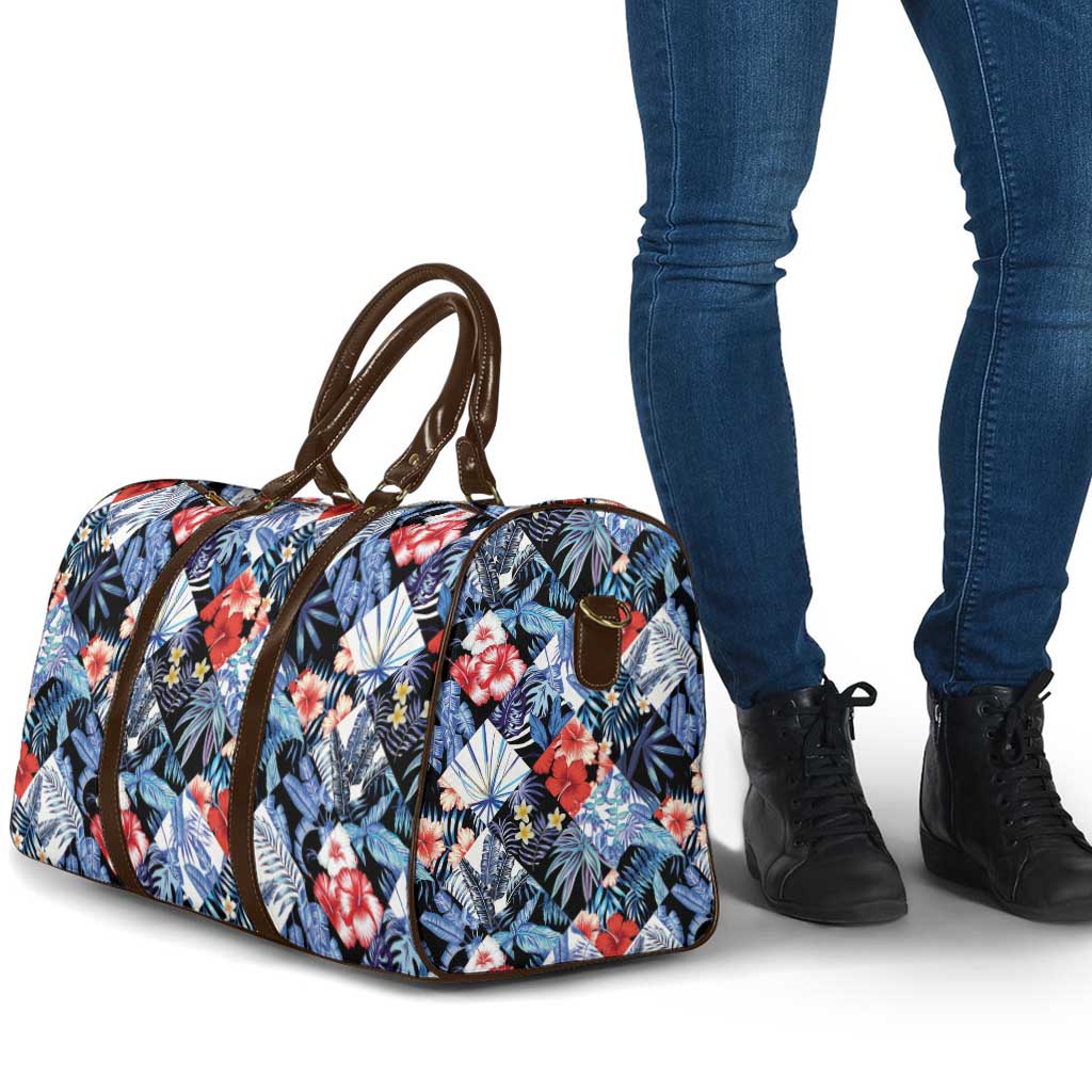 Hawaii Tropicana Blue Pattern Travel Bag - Polynesian Pride
