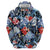 Hawaii Tropicana Blue Pattern Zip Hoodie - Polynesian Pride