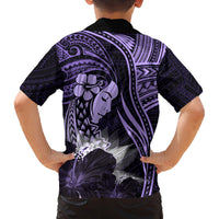 Polynesian Women Day 2024 Family Matching Off Shoulder Maxi Dress and Hawaiian Shirt Hibiscus Girl Tribal LT01 - Polynesian Pride