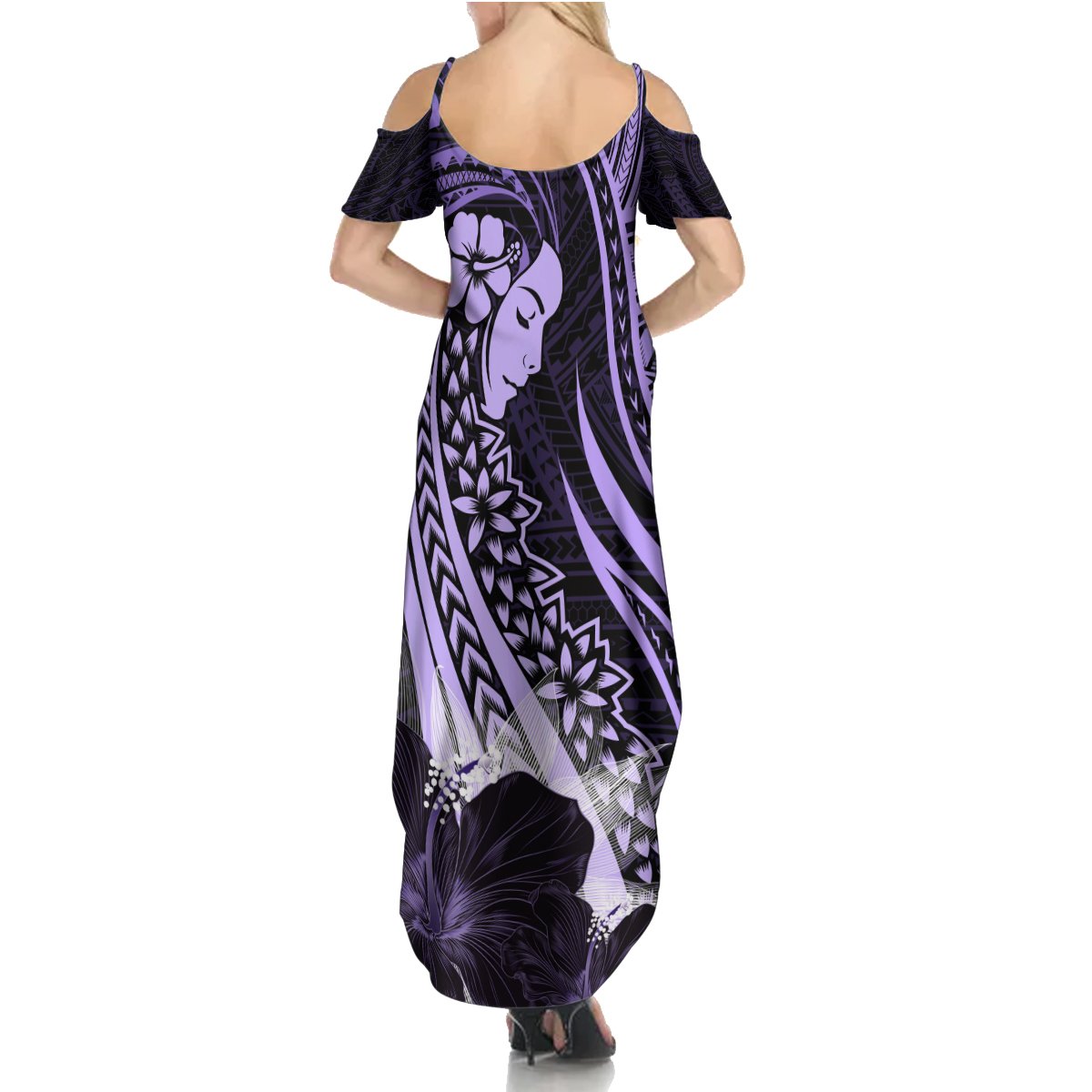 Polynesian Women Day 2024 Summer Maxi Dress Hibiscus Girl Tribal LT01 - Polynesian Pride