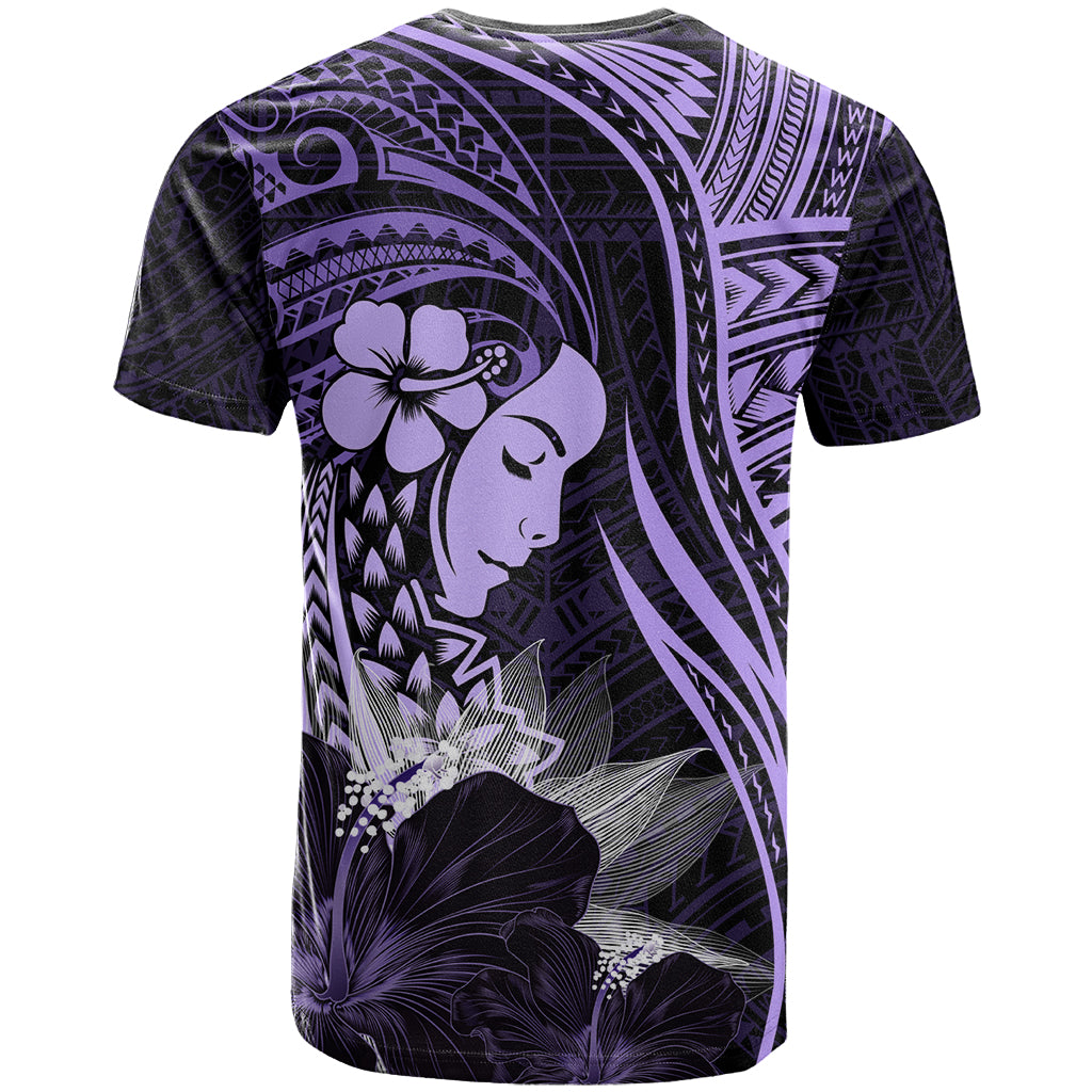 Polynesian Women Day 2024 T Shirt Hibiscus Girl Tribal LT01 - Polynesian Pride