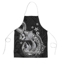 Hawaii Mermaid Monotone Apron Polynesian Pattern Fish Hook