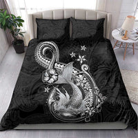 Hawaii Mermaid Monotone Bedding Set Polynesian Pattern Fish Hook
