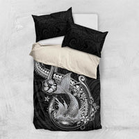 Hawaii Mermaid Monotone Bedding Set Polynesian Pattern Fish Hook