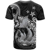 Hawaii Mermaid Monotone T Shirt Polynesian Pattern Fish Hook