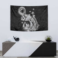 Hawaii Mermaid Monotone Tapestry Polynesian Pattern Fish Hook