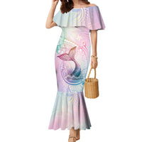 Hawaii Mermaid Sweet Pastel Family Matching Mermaid Dress and Hawaiian Shirt Polynesian Pattern Fish Hook