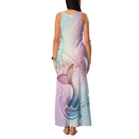 Hawaii Mermaid Sweet Pastel Family Matching Tank Maxi Dress and Hawaiian Shirt Polynesian Pattern Fish Hook