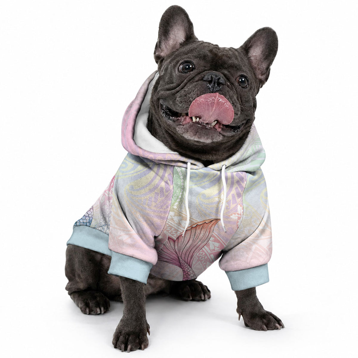Hawaii Mermaid Sweet Pastel Pet Hoodie Polynesian Pattern Fish Hook LT01 - Polynesian Pride