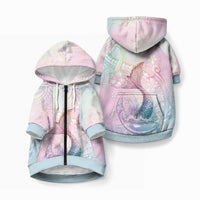 Hawaii Mermaid Sweet Pastel Pet Hoodie Polynesian Pattern Fish Hook LT01 Zip-up Multicolor - Polynesian Pride