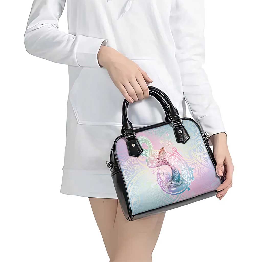 Hawaii Mermaid Sweet Pastel Shoulder Handbag Polynesian Pattern Fish Hook
