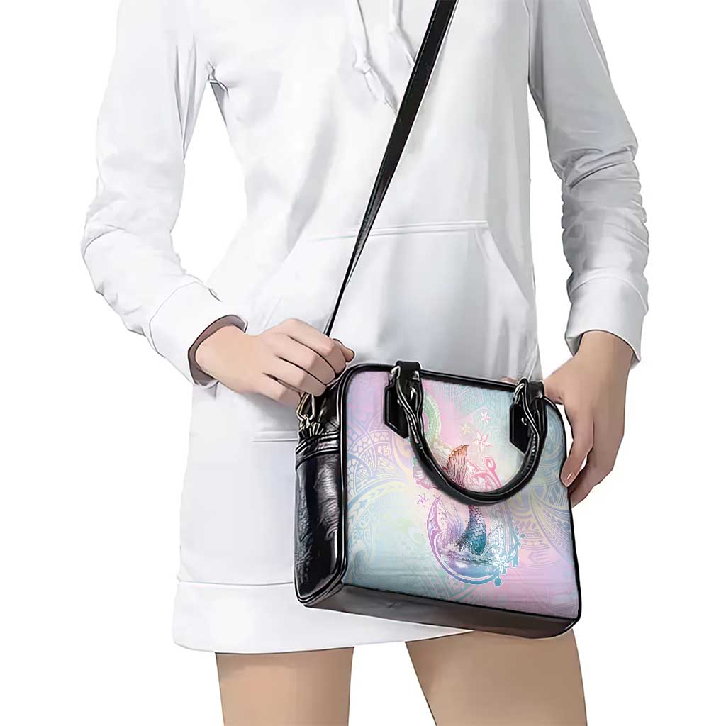 Hawaii Mermaid Sweet Pastel Shoulder Handbag Polynesian Pattern Fish Hook