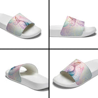 Hawaii Mermaid Sweet Pastel Slide Sandals Polynesian Pattern Fish Hook