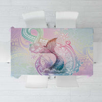 Hawaii Mermaid Sweet Pastel Tablecloth Polynesian Pattern Fish Hook