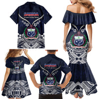 Samoa Independence Day Family Matching Mermaid Dress and Hawaiian Shirt Ula Nifo Mix Turtle
