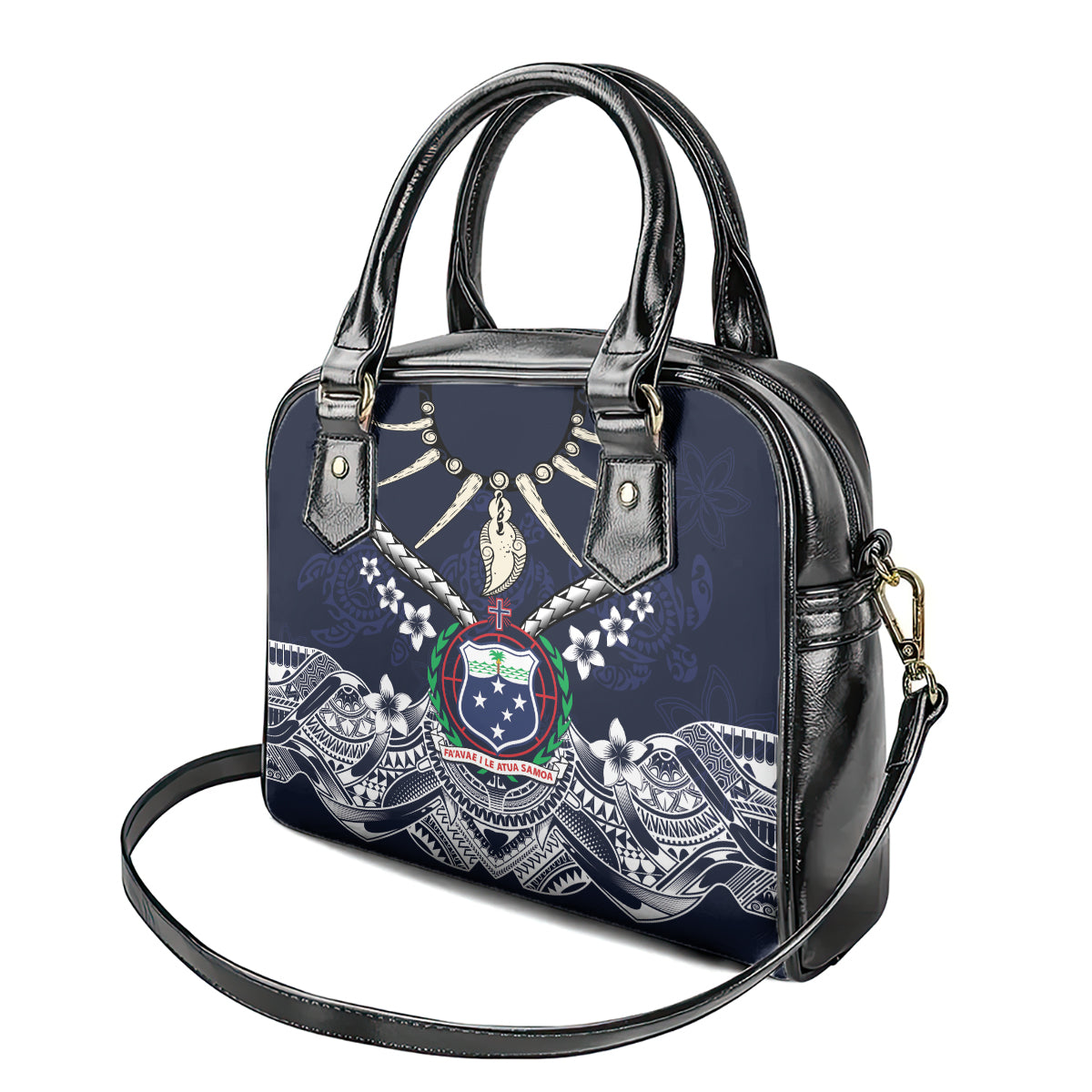 Samoa Independence Day Shoulder Handbag Ula Nifo Mix Turtle