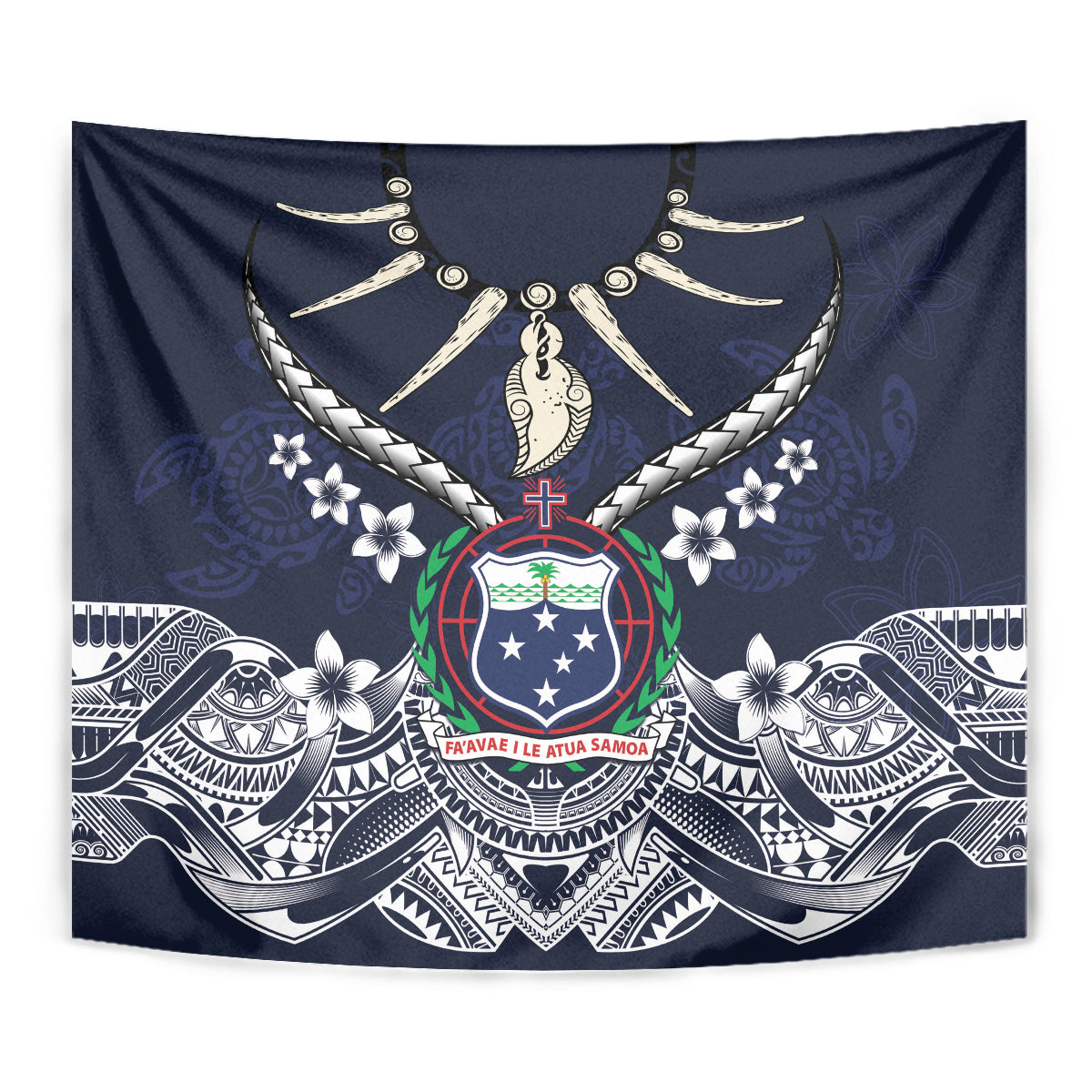 Samoa Independence Day Tapestry Ula Nifo Mix Turtle