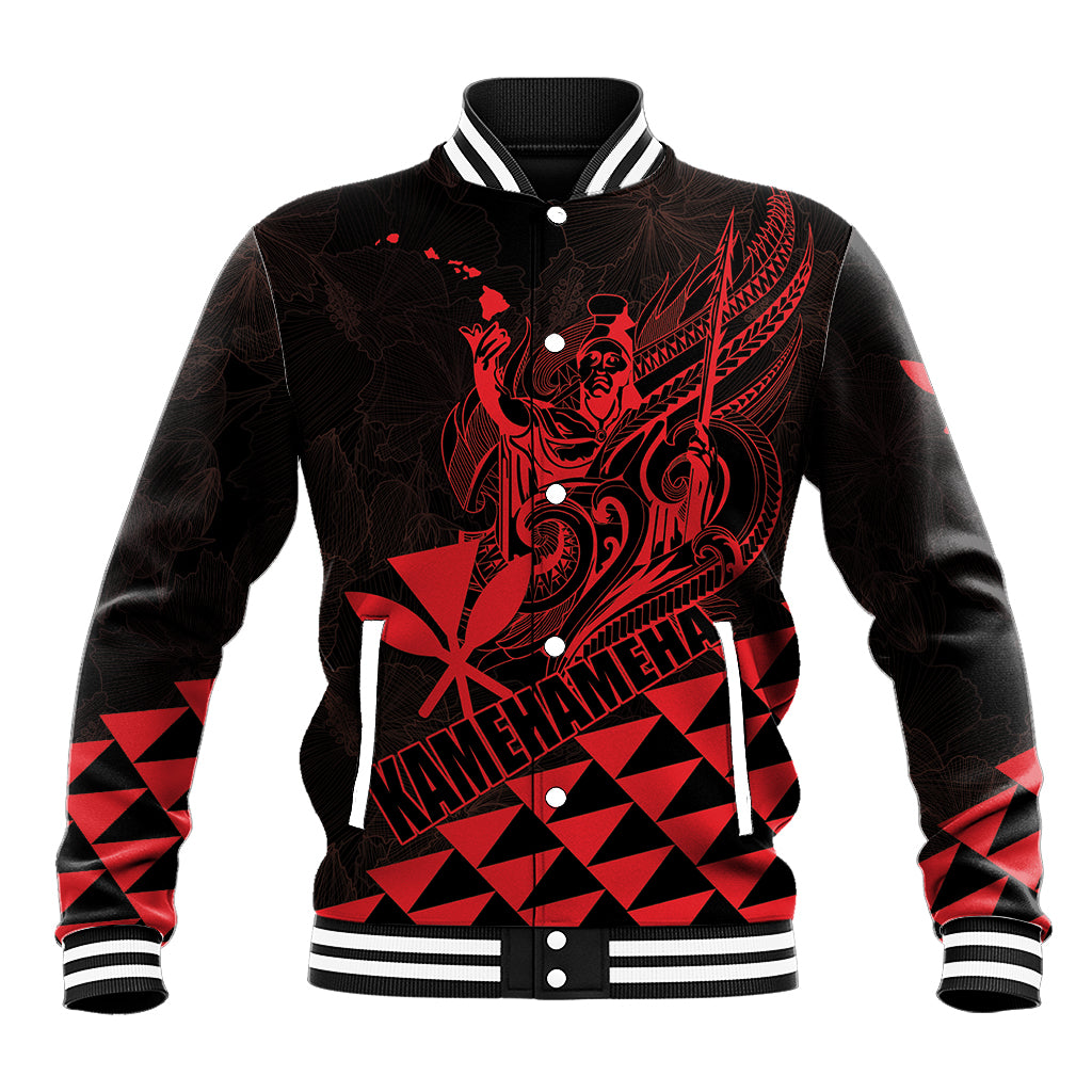 Personalized King Kamehameha Day Baseball Jacket Kakau Polynesian Pattern LT01 Unisex Red - Polynesian Pride