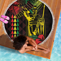 King Kamehameha Day Beach Blanket Hawaii Kakau Reggae