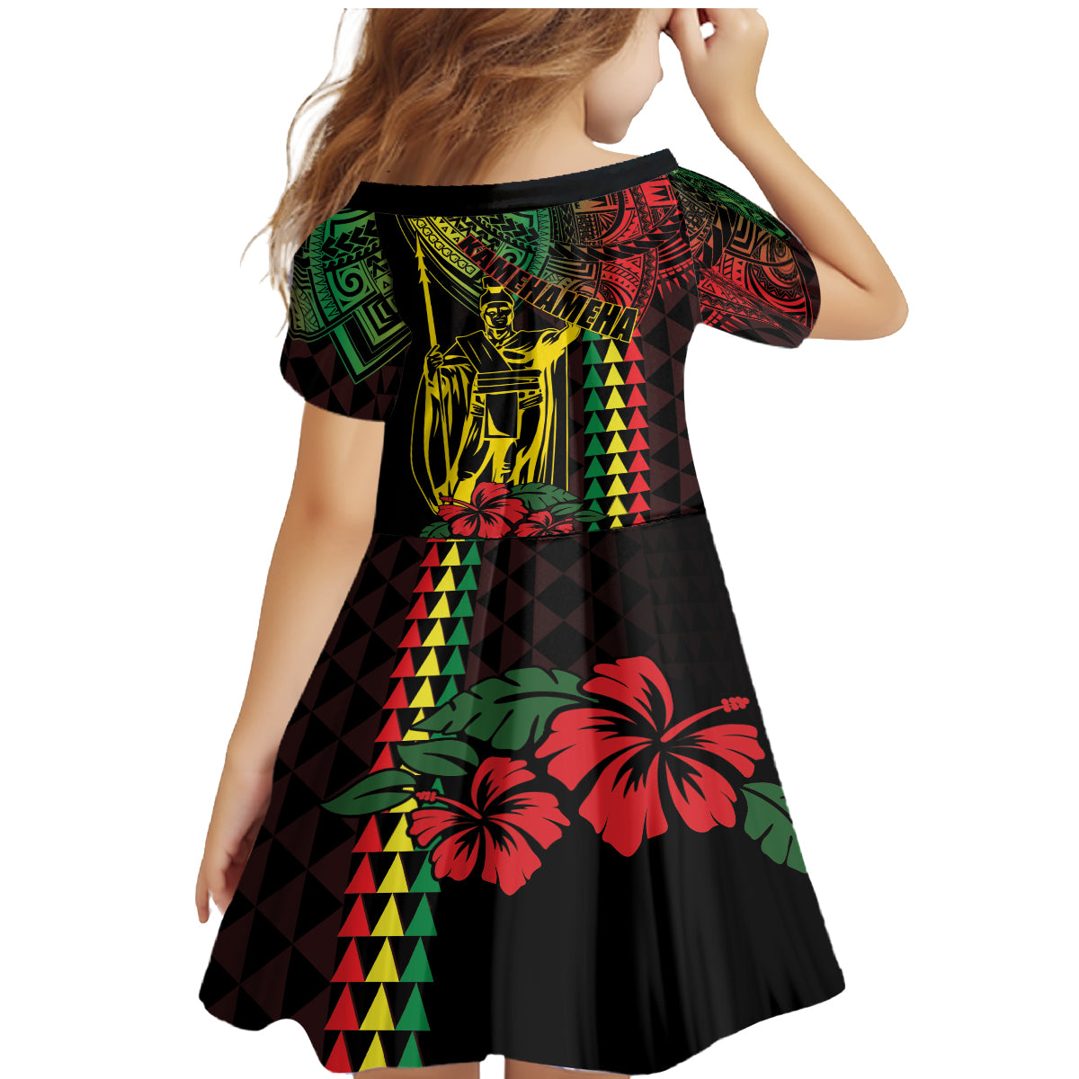 King Kamehameha Day Family Matching Mermaid Dress and Hawaiian Shirt Hawaii Kakau Reggae LT01 - Polynesian Pride