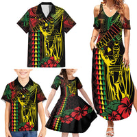King Kamehameha Day Family Matching Summer Maxi Dress and Hawaiian Shirt Hawaii Kakau Reggae LT01 - Polynesian Pride