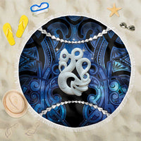 Maori Matariki Manaia Beach Blanket Maori Kowhaiwhai Pattern Galaxy