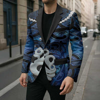 Personalized Maori Matariki Manaia Blazer Maori Kowhaiwhai Pattern Galaxy