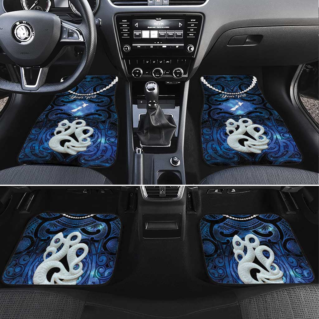 Personalized Maori Matariki Manaia Car Mats Maori Kowhaiwhai Pattern Galaxy