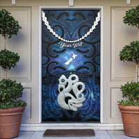 Personalized Maori Matariki Manaia Door Cover Maori Kowhaiwhai Pattern Galaxy