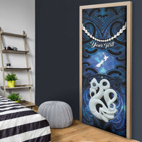 Personalized Maori Matariki Manaia Door Cover Maori Kowhaiwhai Pattern Galaxy