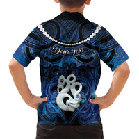 Personalized Maori Matariki Manaia Kid Hawaiian Shirt Maori Kowhaiwhai Pattern Galaxy