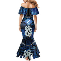 Personalized Maori Matariki Manaia Mermaid Dress Maori Kowhaiwhai Pattern Galaxy