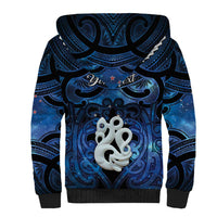 Personalized Maori Matariki Manaia Sherpa Hoodie Maori Kowhaiwhai Pattern Galaxy