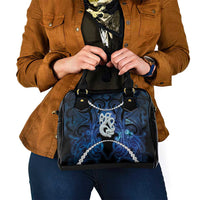 Maori Matariki Manaia Shoulder Handbag Maori Kowhaiwhai Pattern Galaxy