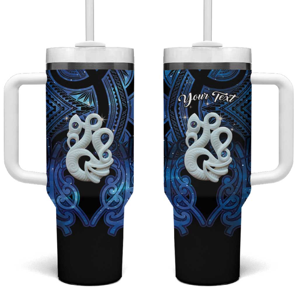Personalized Maori Matariki Manaia Tumbler With Handle Maori Kowhaiwhai Pattern Galaxy