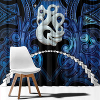 Maori Matariki Manaia Window Curtain Maori Kowhaiwhai Pattern Galaxy