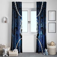 Maori Matariki Manaia Window Curtain Maori Kowhaiwhai Pattern Galaxy