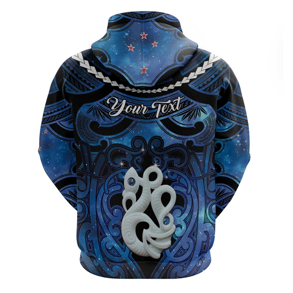 Personalized Maori Matariki Manaia Zip Hoodie Maori Kowhaiwhai Pattern Galaxy