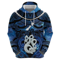Personalized Maori Matariki Manaia Zip Hoodie Maori Kowhaiwhai Pattern Galaxy