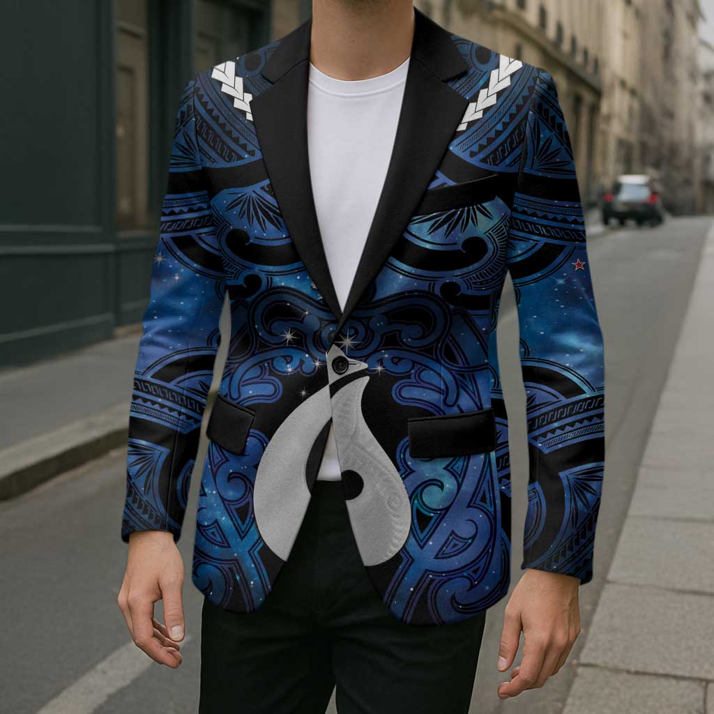 Personalized Maori Matariki Hei Matau Blazer Maori Kowhaiwhai Pattern Galaxy