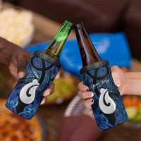 Personalized Maori Matariki Hei Matau 4 in 1 Can Cooler Tumbler Maori Kowhaiwhai Pattern Galaxy