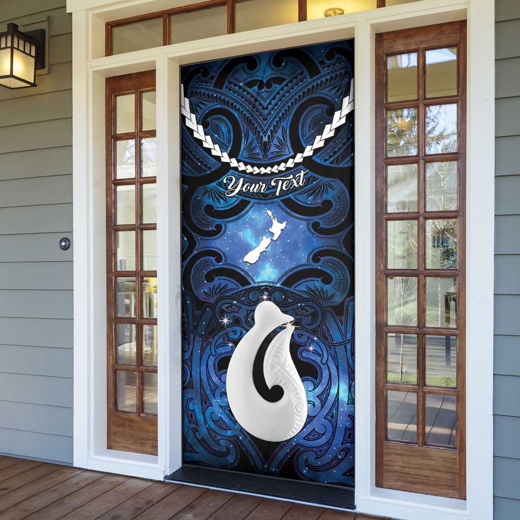 Personalized Maori Matariki Hei Matau Door Cover Maori Kowhaiwhai Pattern Galaxy