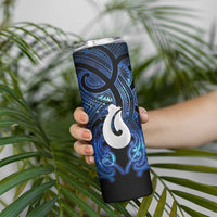 Personalized Maori Matariki Hei Matau Skinny Tumbler Maori Kowhaiwhai Pattern Galaxy